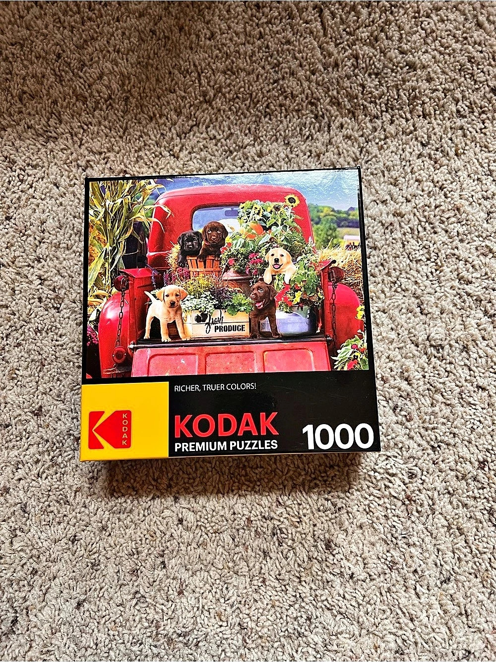 Kodak Puppies in Pickup Truck 1000-Piece Jigsaw Puzzle
